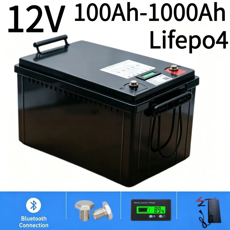 Lifepo4 12V 100Ah Bms Bluetooth - Batterie LiFePO4 12V 100Ah-1000Ah, batterie au