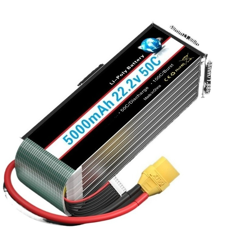 Nouveau 5000/6000 mah 22.2 V b - 6S Lipo Battery 22.2V 5000Mah avis et prix