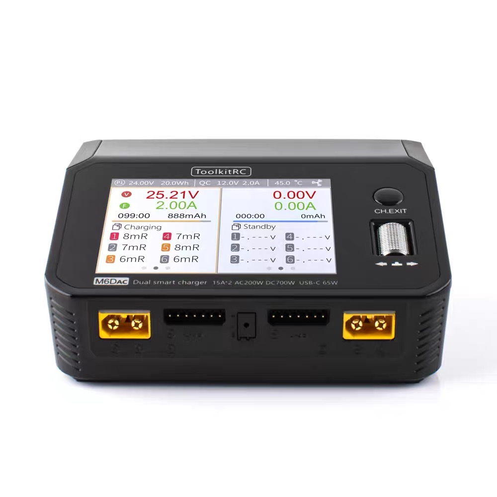 ToolkitRC M6DAC 350W X 2 USB-C - Toolkitrc M6Dac Smart Charger avis et prix