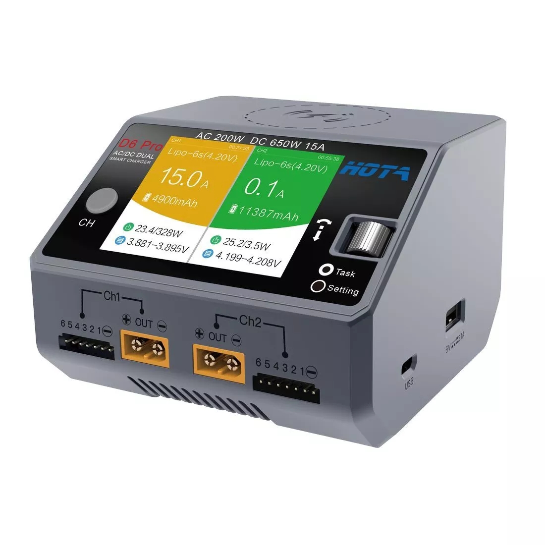 Chargeur de batterie Lipo HOTA - Hota D6 Pro Dual Lipo Charger avis et prix